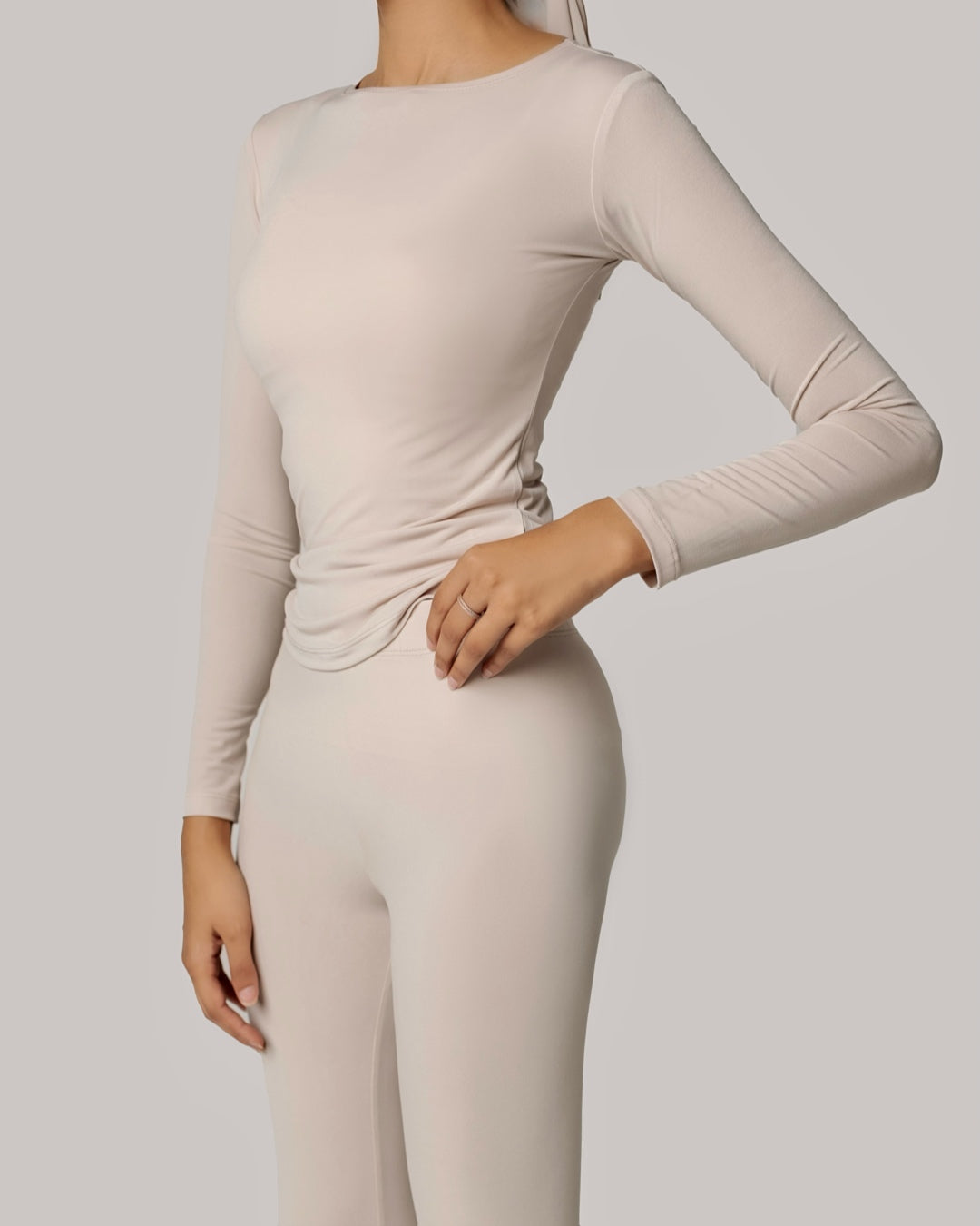 STONE -Crew Neck Long Sleeve Top