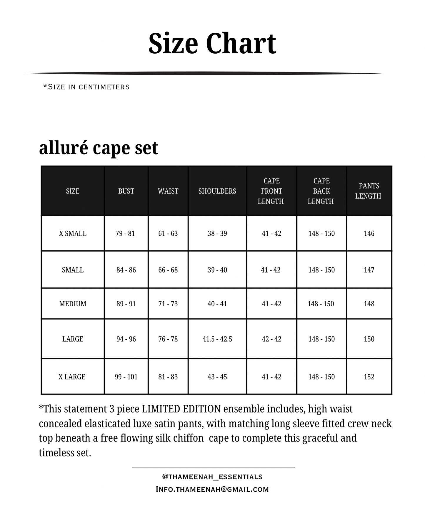 ALLURE CAPE SET